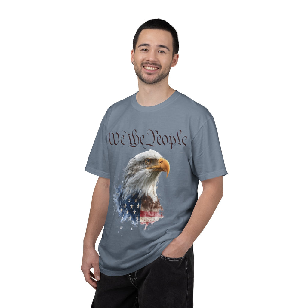 The Guardian of 1776 – Premium 250th Anniversary Portrait Tee - We the People Eagle T‑Shirt — Patriotic American Flag Tee