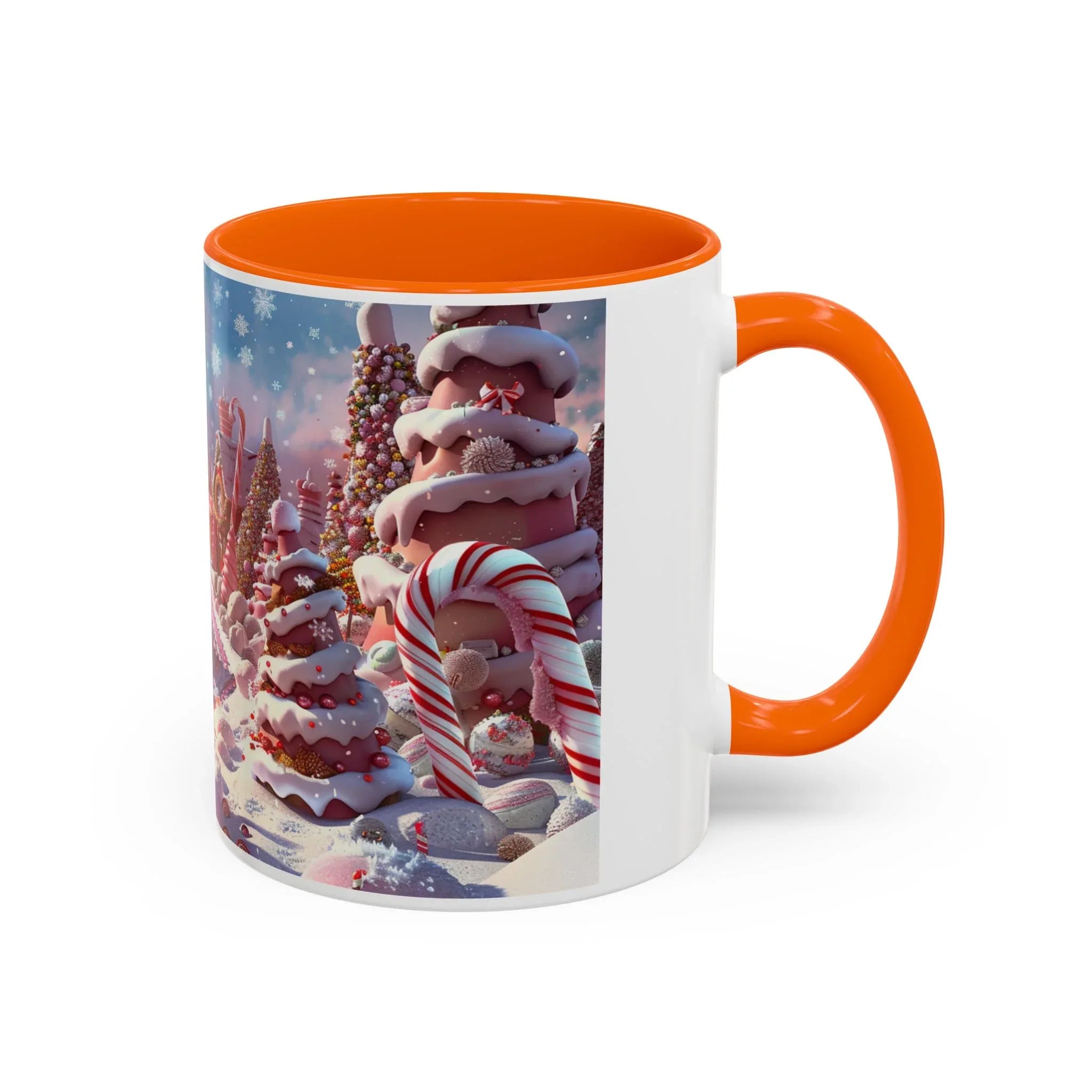 Coffee Mug, Festive Santa in Candy Wonderland, 11oz, 15oz, Tim Burton Style, Whimsical Holiday Cup, Christmas Gift, Hot Cocoa Mug - 250 USA Celebration