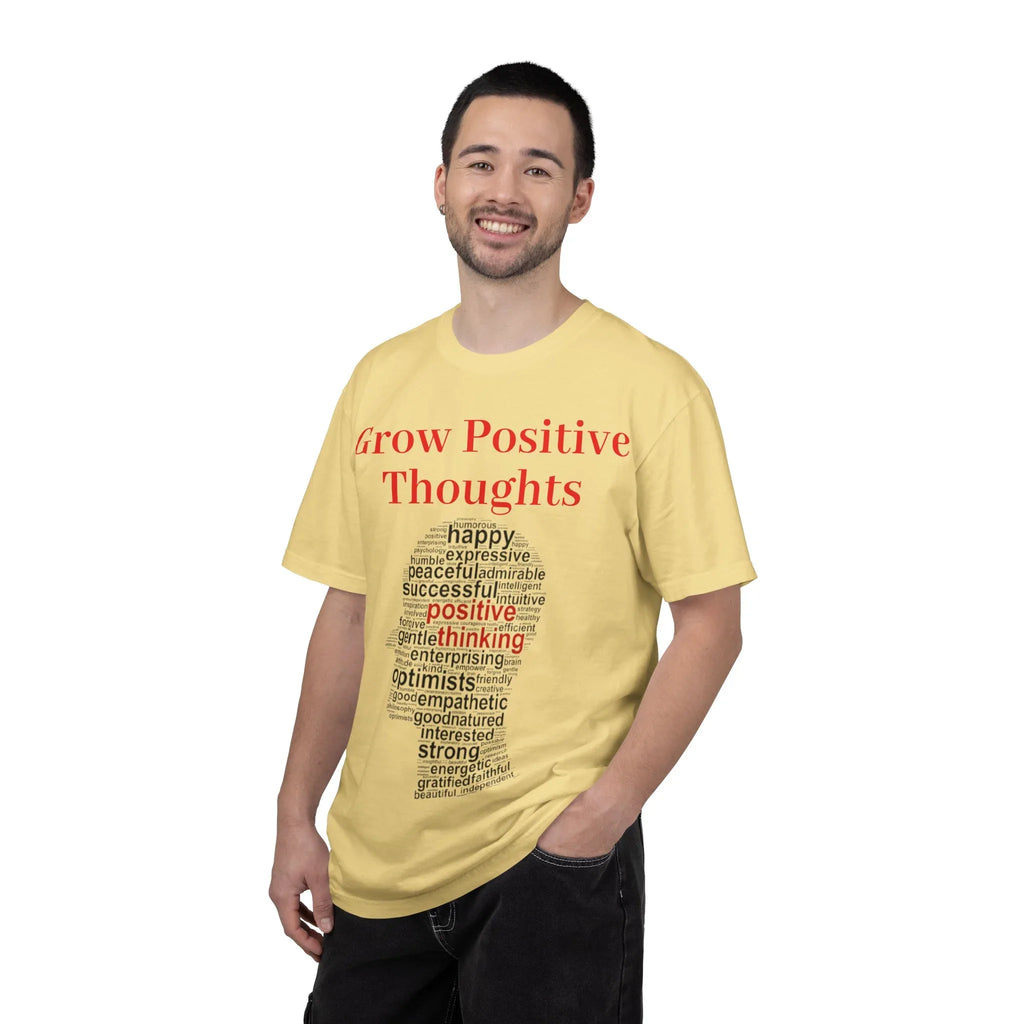 Grow Positive Thoughts T-shirt | Positive Word Cloud Mental Health Tee - 250 USA Celebration