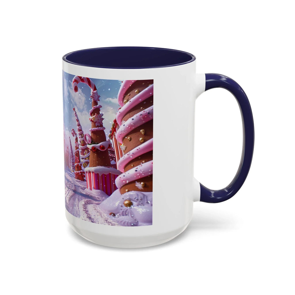 Festive Santa Candy Wonderland Mug | Holiday Santa Claus Candy Cane Forest - 250 USA Celebration