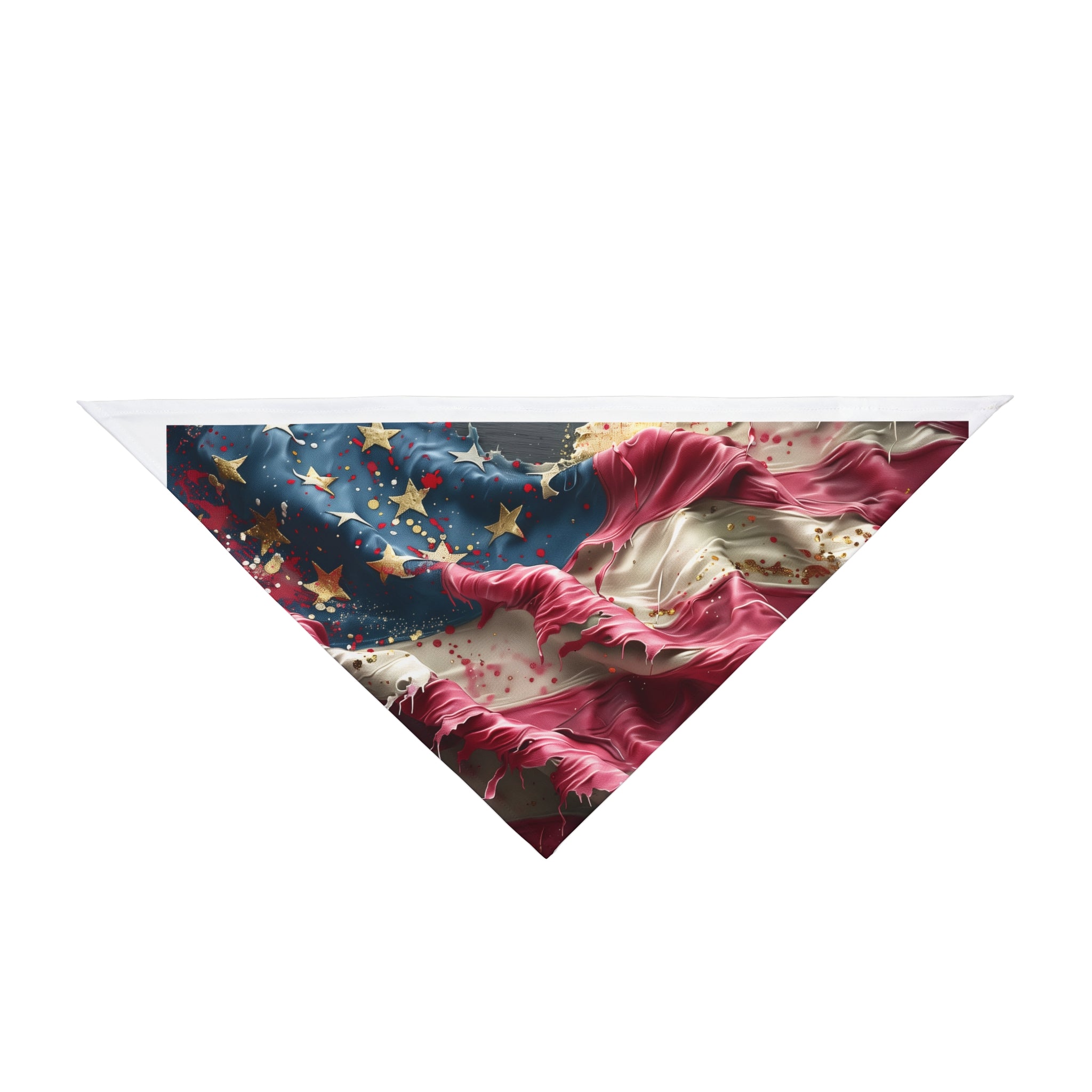 American Flag Pet Bandana — Distressed Stars & Stripes Dog Bandana for 4th of July, Memorial Day