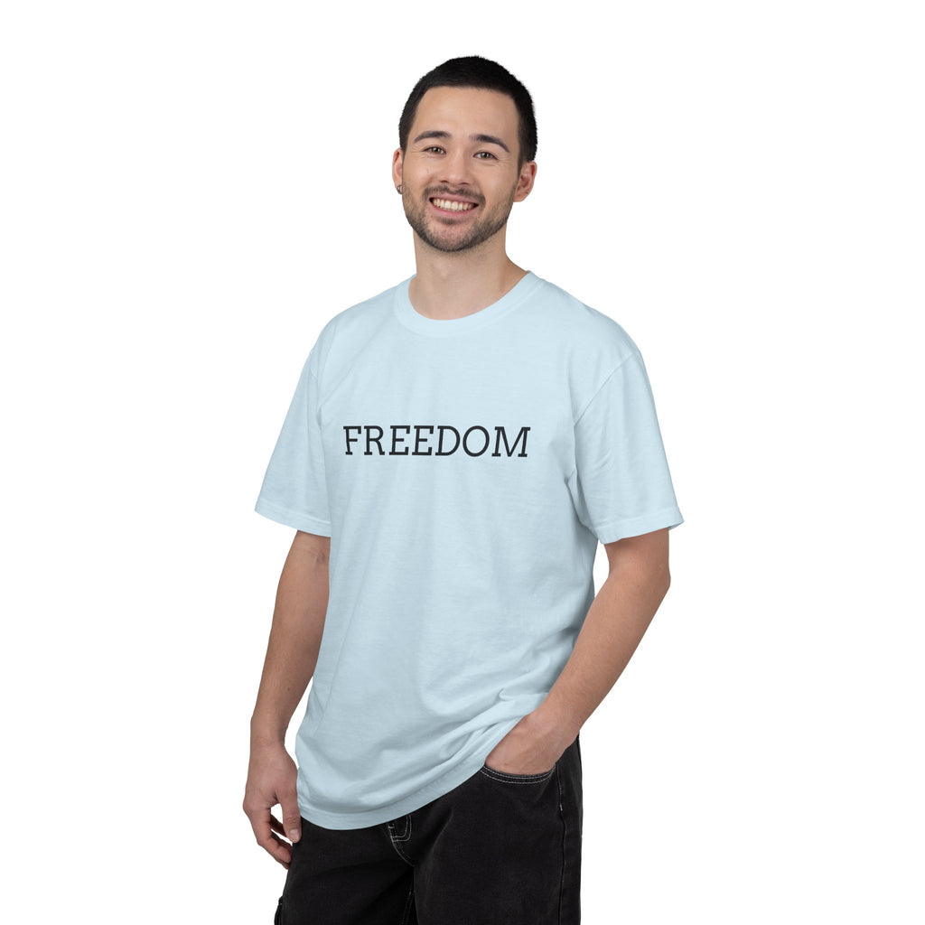 Freedom T-Shirt — Minimalist Text Graphic Tee