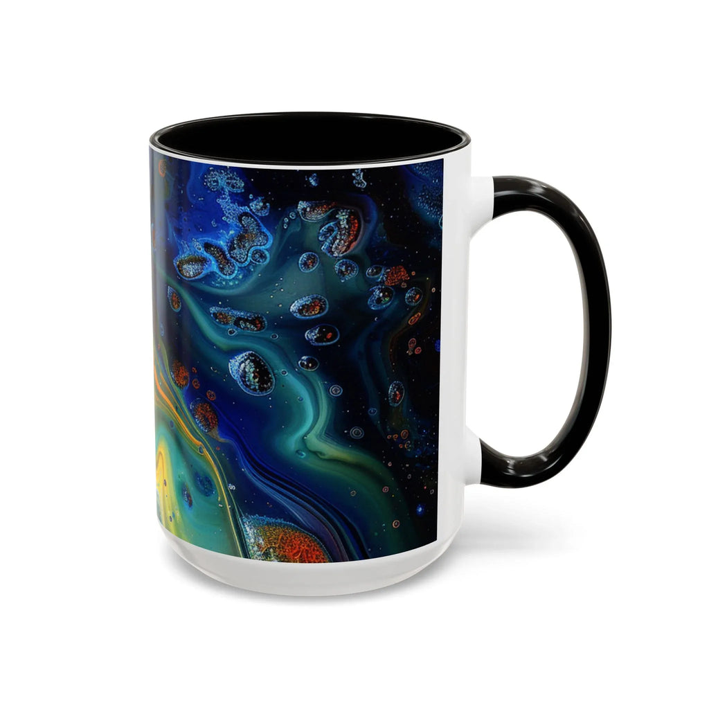 Colorful Mugs (11oz, 15oz) Intense abstract oil splat- coffee cup - 250 USA Celebration