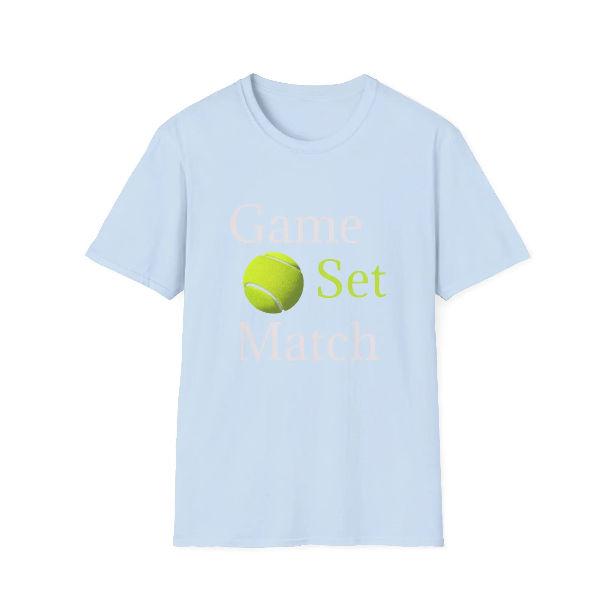 Game Set Match T-Shirt | Tennis Ball Graphic Tee - 250 USA Celebration