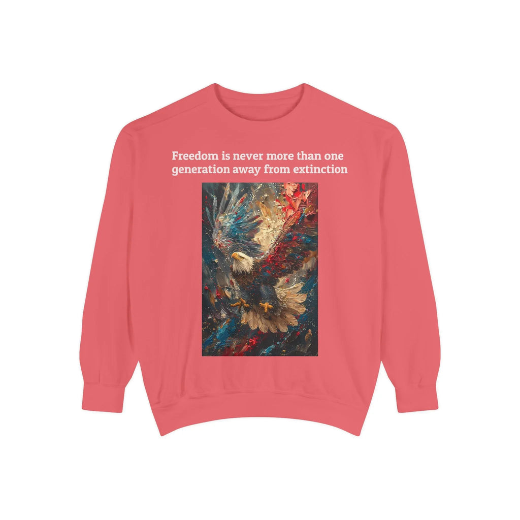 Patriotic Sweatshirt, American Flag, Eagle & Fireworks Design, Freedom Quote, 4th of July Shirt, Independence Day Apparel, Memorial Day - 250 USA Celebration