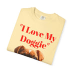 Cute French Bulldog Puppy Holding Red Heart T-shirt | Dog Lover Cartoon - 250 USA Celebration