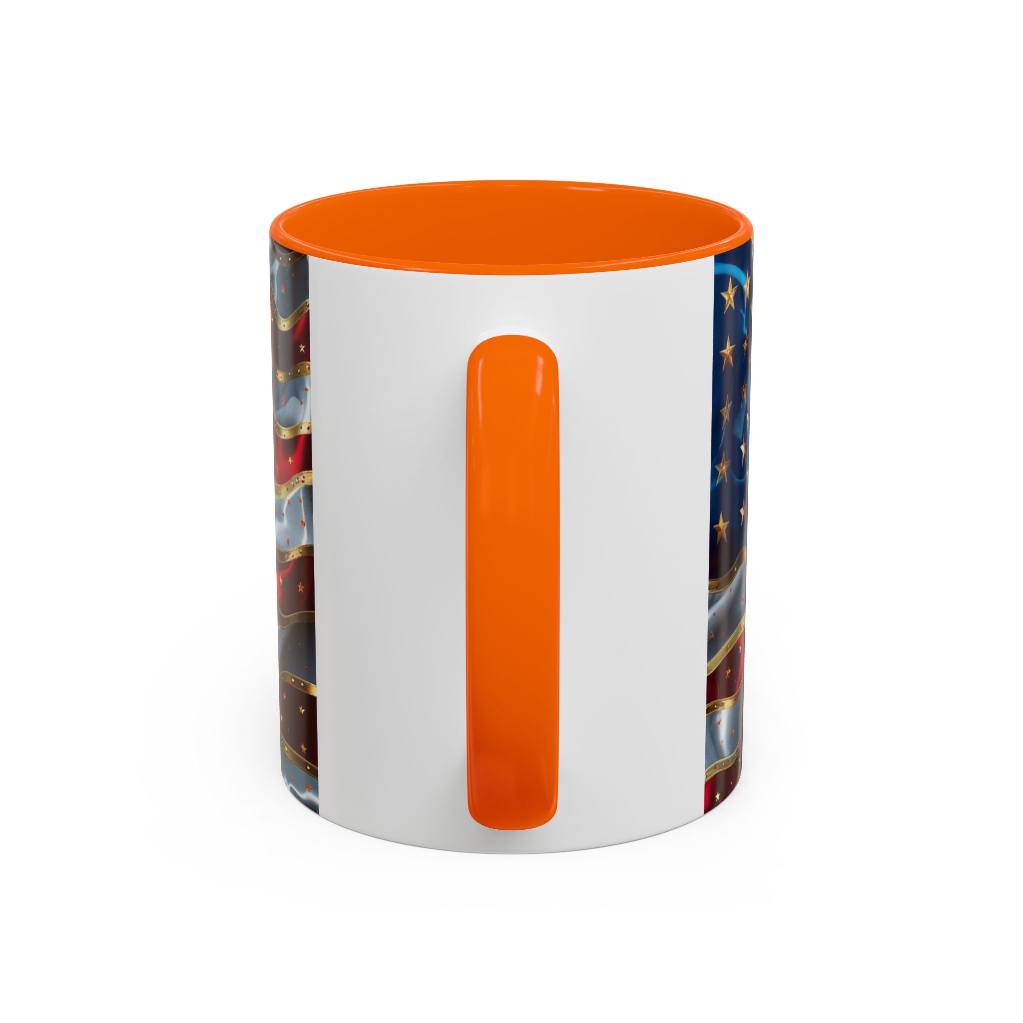 Patriotic American Flag Accent Coffee Mug (11/15oz)