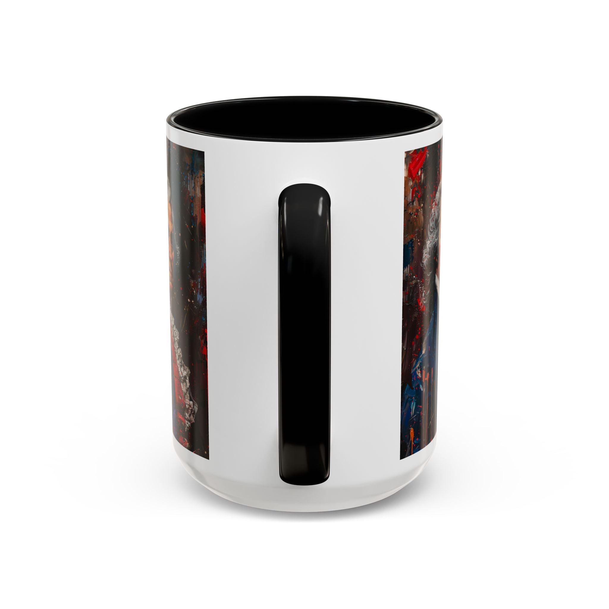Historical Portrait Accent Mug — Patriotic Vintage-Style Coffee Cup