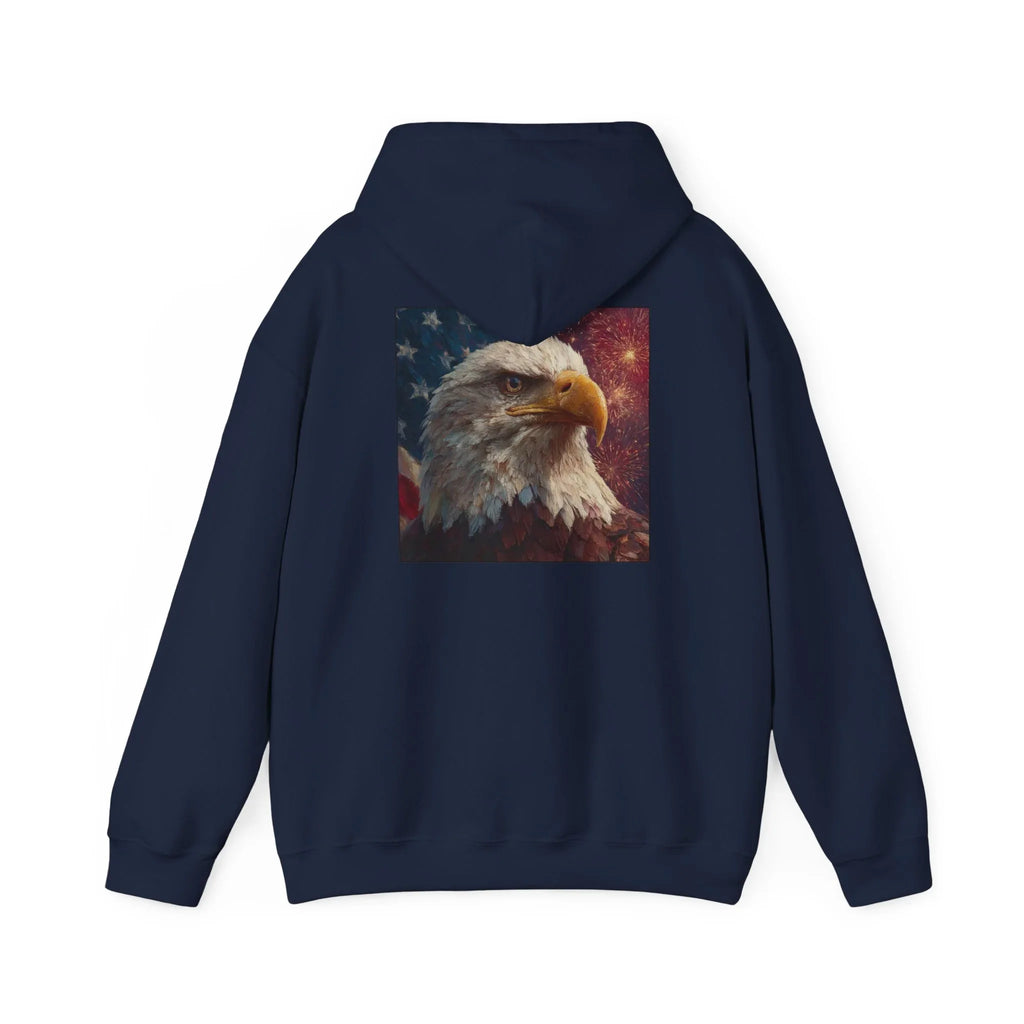 Patriotic American Hooded Sweatshirt, USA Graphic Tees, Flag T-Shirts, Independence Day Apparel, Funny Patriotic Shirts, Custom American Tee - 250 USA Celebration