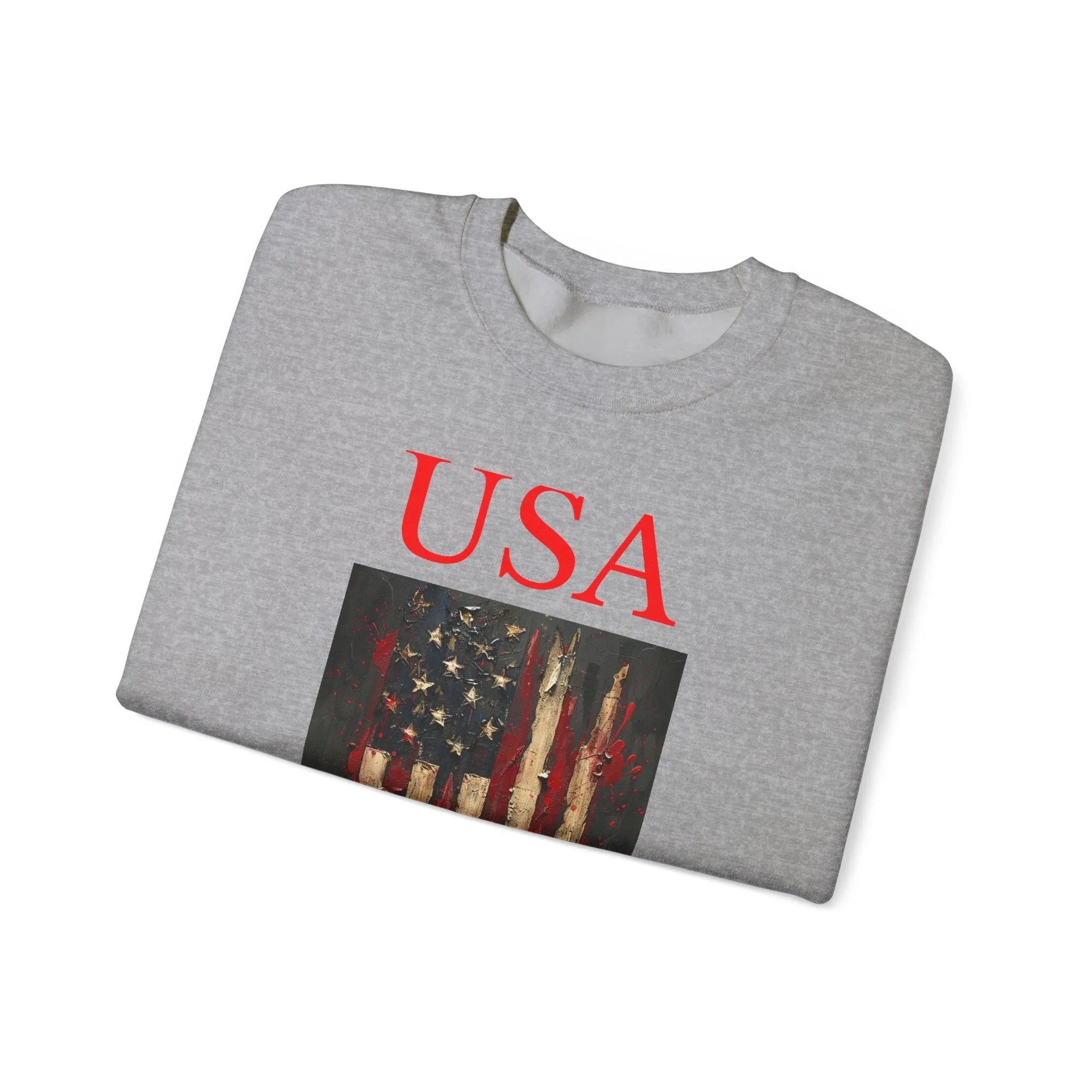 Patriotic Eagle Sweatshirt, USA Flag Crewneck, Unisex Casual Wear, Independence Day Outfit, All-American Style, Gifts for Veterans - 250 USA Celebration