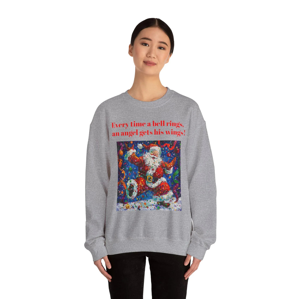 Festive Angel Sweatshirt, Cozy Holiday Crewneck, Christmas Apparel, Unique Gift, Winter Fashion - 250 USA Celebration