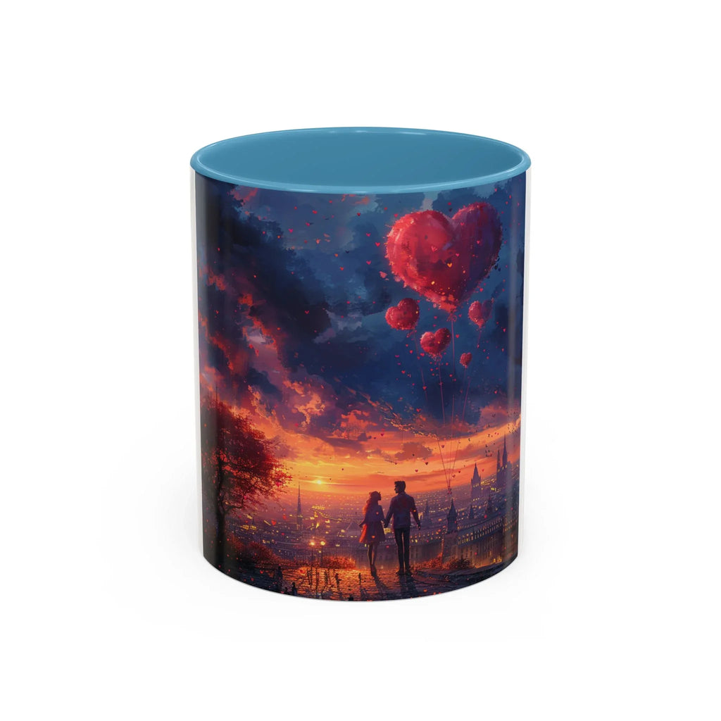 Romantic Sunset Coffee Mug, Love Gift Couples, Heart Design, Cozy Gift for Friends, Coffee Lover Gift, Valentine's Day Women's Merchandise - 250 USA Celebration