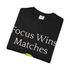 Focus Wins Matches Tennis Ball T-shirt | Tennis Graphic Tee - 250 USA Celebration