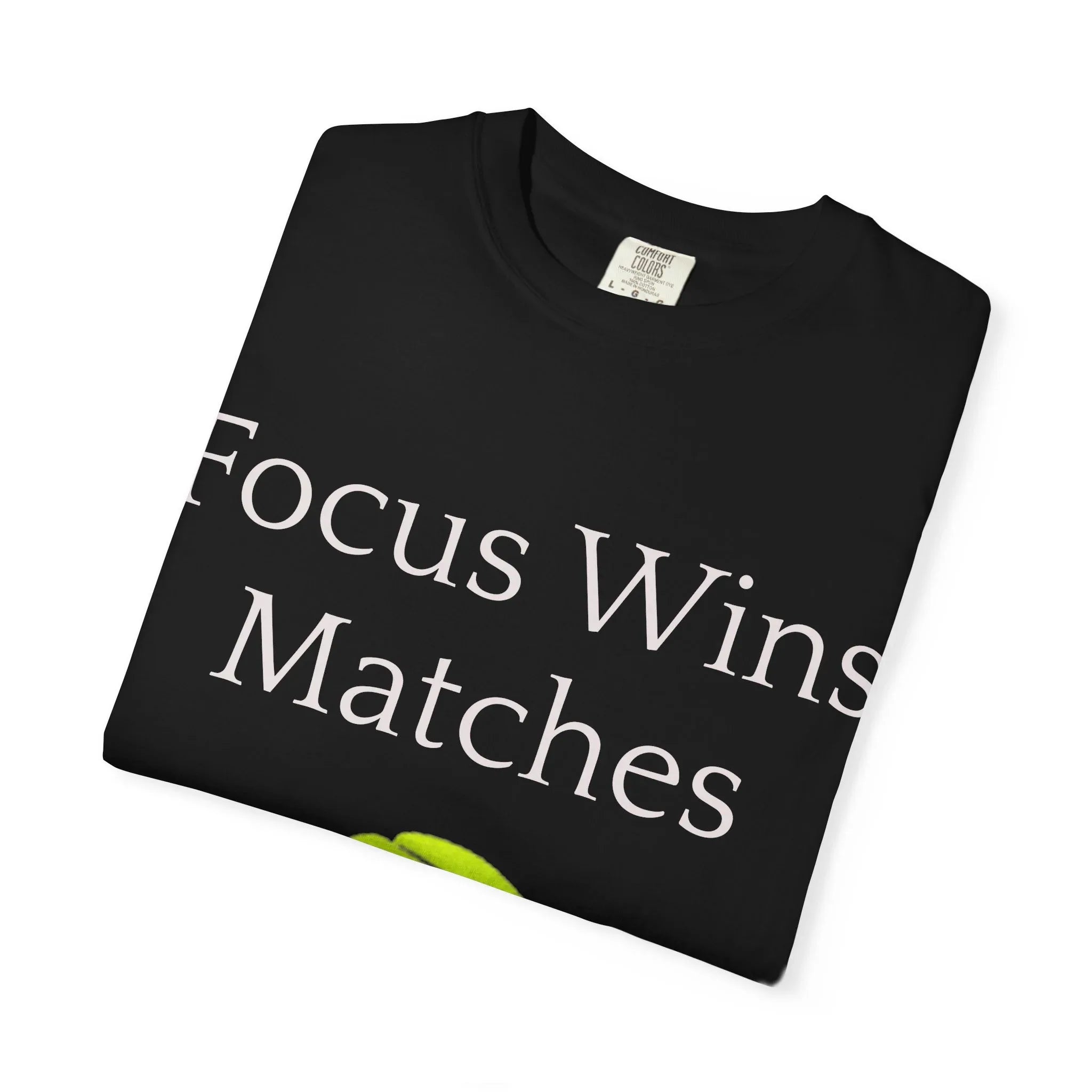 Focus Wins Matches Tennis Ball T-shirt | Tennis Graphic Tee - 250 USA Celebration