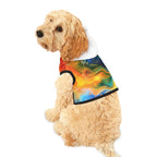 Abstract Color Swirl Pet Hoodie | Vibrant Liquid Marble Print - 250 USA Celebration