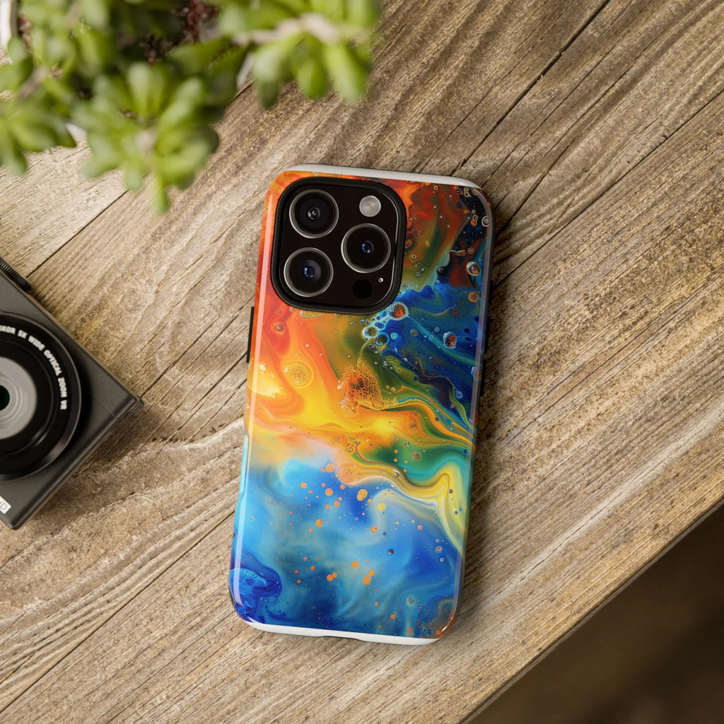 Abstract Colorful Swirl Phone Case | Tough Protective iPhone Cover - 250 USA Celebration