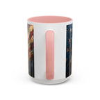 Distressed American Flag Accent Coffee Mug | 11oz 15oz - 250 USA Celebration