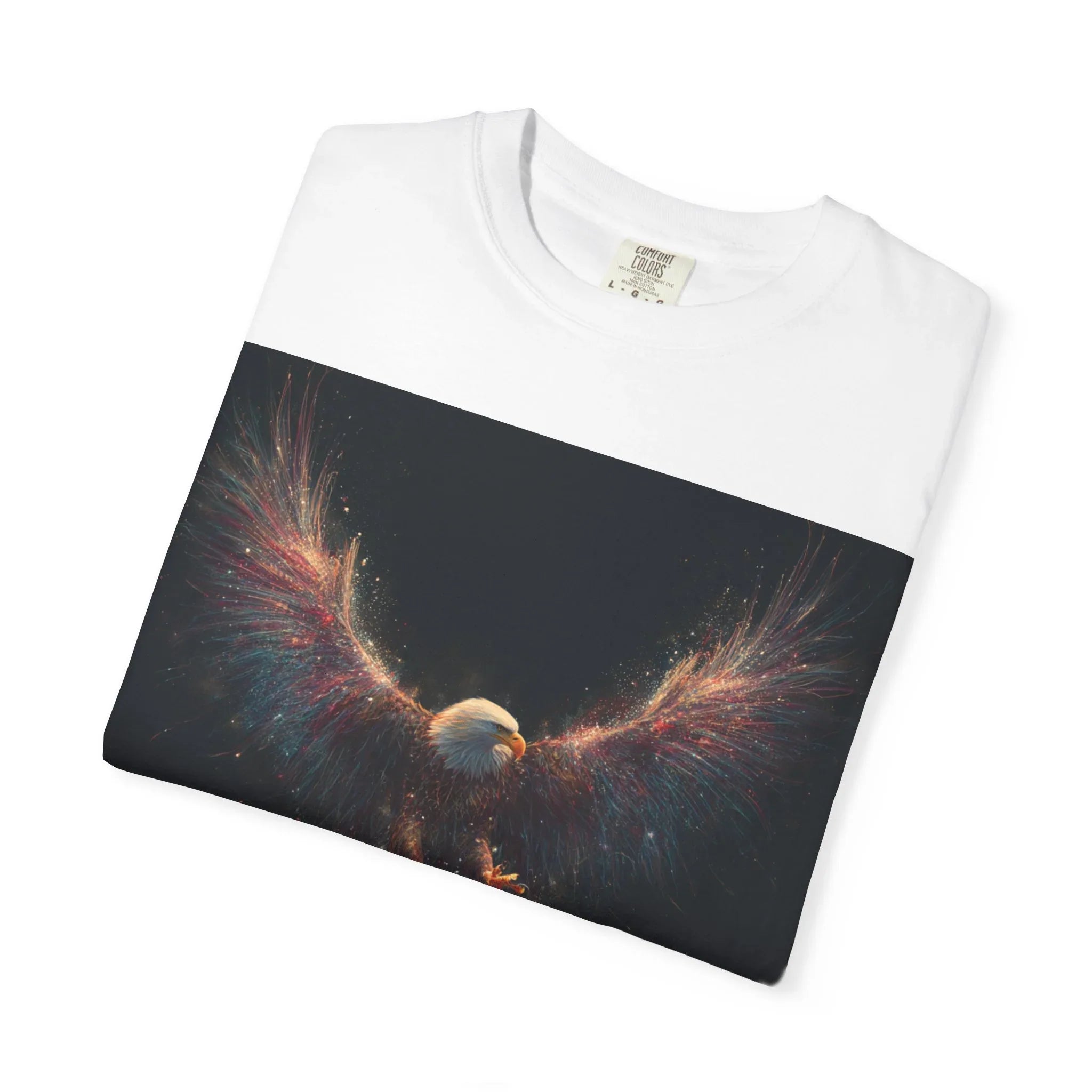 Galactic Phoenix Rising T-Shirt | Cosmic Bird Illustration - 250 USA Celebration