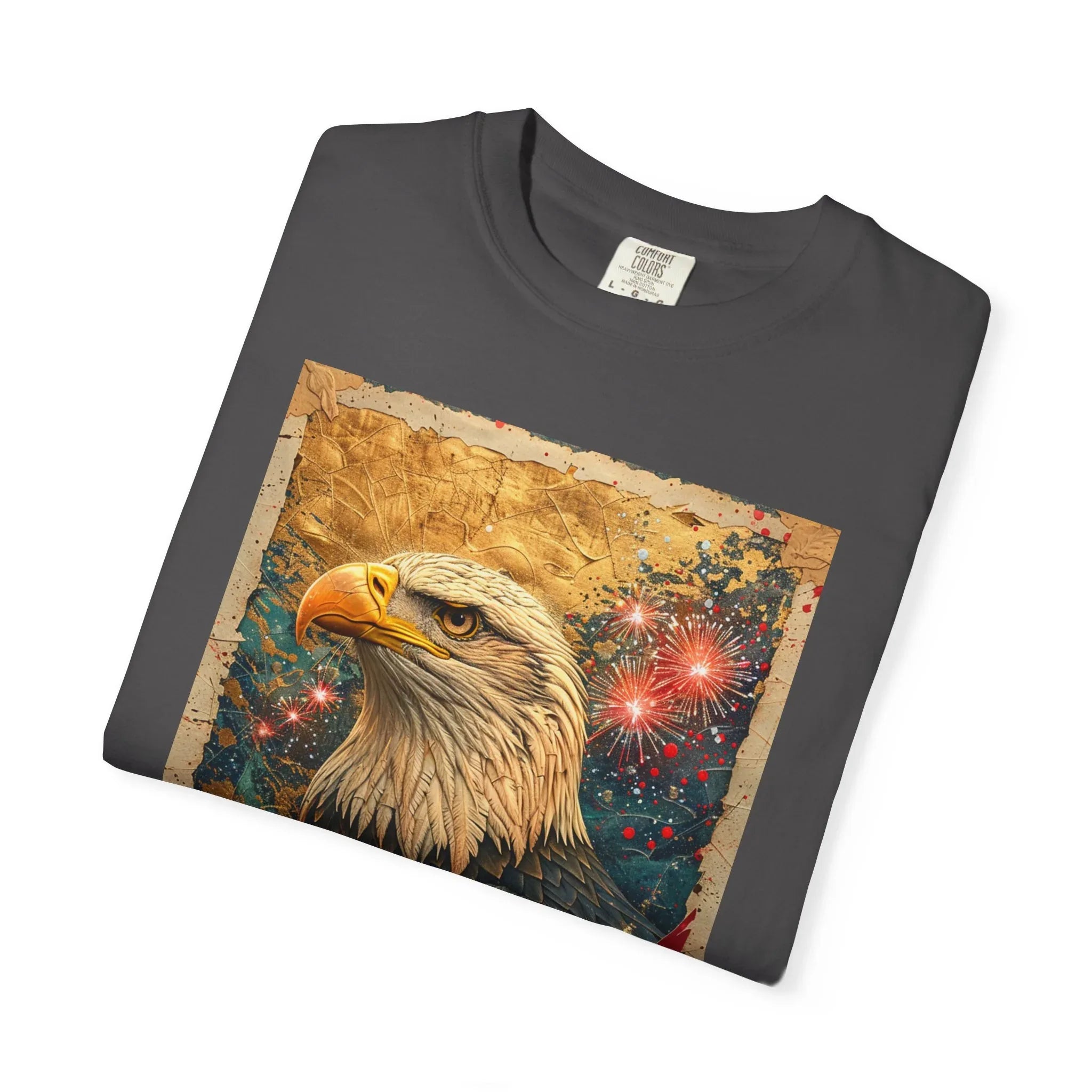 Bald Eagle with American Flag T-Shirt | Patriotic Vintage USA - 250 USA Celebration
