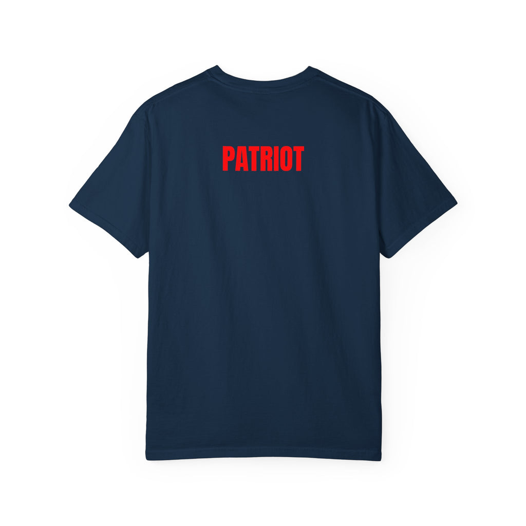 Patriot Graphic T-Shirt — Bold Red Text Tee for Patriotic Holidays