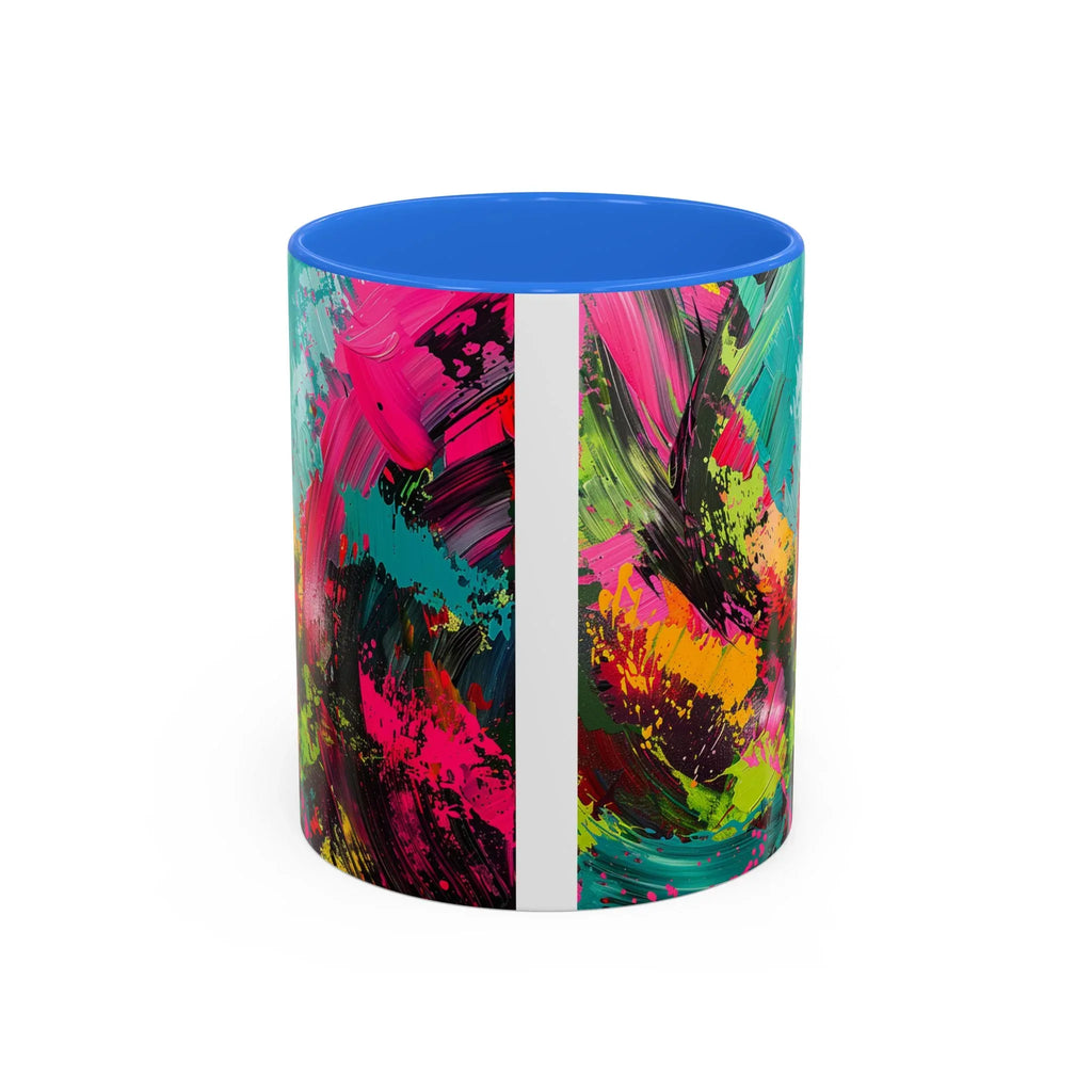 Abstract Colorful Brushstroke Mug | 11oz 15oz Ceramic - 250 USA Celebration