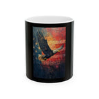 Patriotic Eagle Ceramic Mug - 11oz & 15oz, American Flag Coffee Cup, Gifts for Veterans, Independence Day Decor, USA Pride - 250 USA Celebration