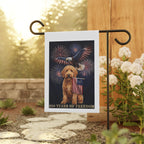 Official 250th Anniversary Patriotic Goldendoodle Garden Flag