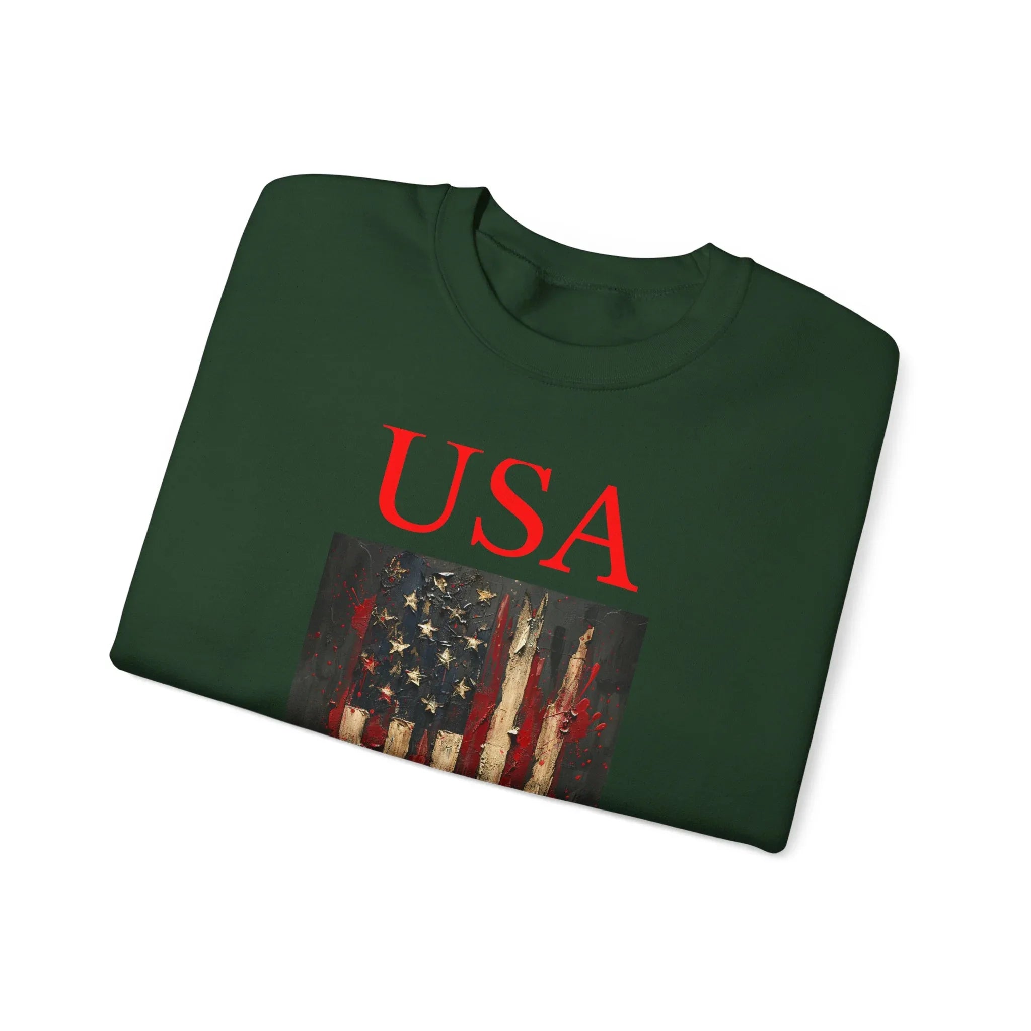Patriotic Eagle Sweatshirt, USA Flag Crewneck, Unisex Casual Wear, Independence Day Outfit, All-American Style, Gifts for Veterans - 250 USA Celebration