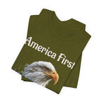America First Eagle T-Shirt – Patriotic Bald Eagle Tee