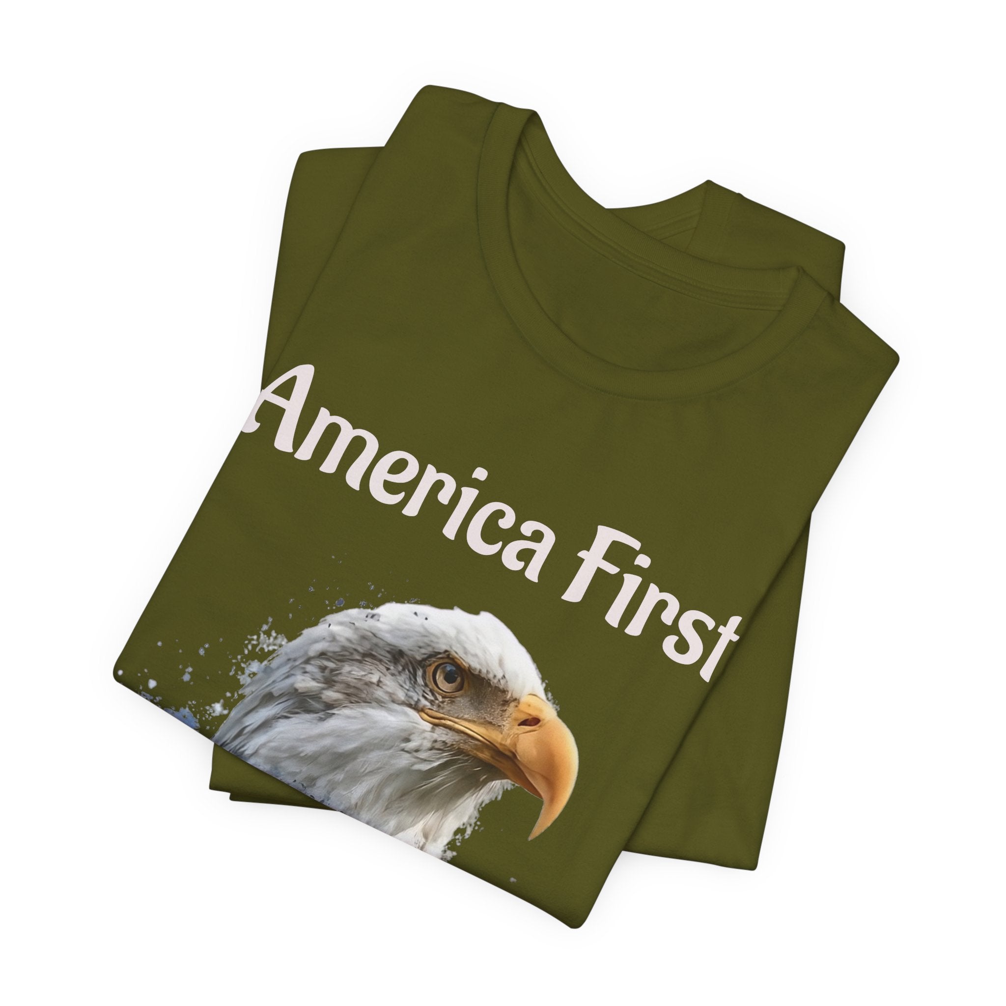 America First Eagle T-Shirt – Patriotic Bald Eagle Tee