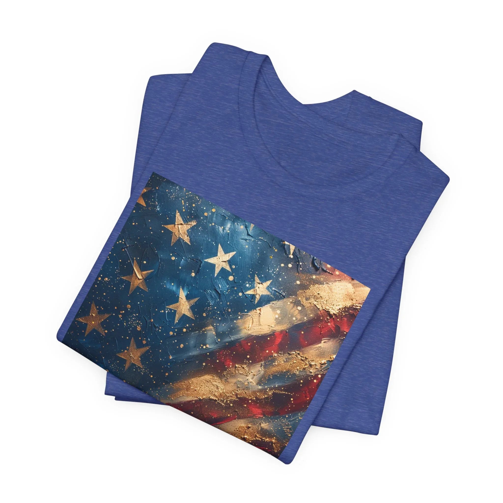 Patriotic Short Sleeve Tee, Unisex Casual Wear, Fourth of July Shirt, Independence Day Gift, Amercan Flag T-Shirt - 250 USA Celebration