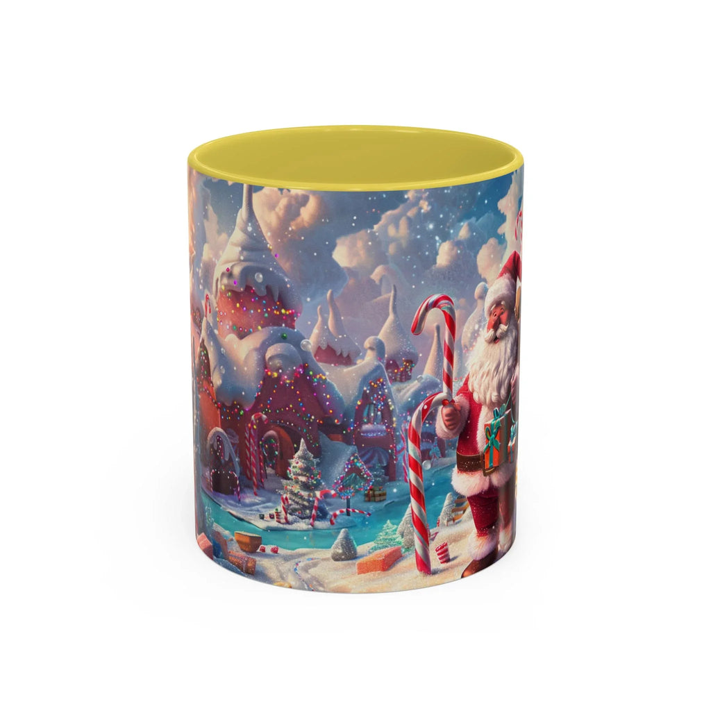 Festive Santa in Candy Wonderland mug | Holiday Christmas ceramic mug - 250 USA Celebration