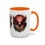 Red Eagle Emblem Accent Coffee Mug | Patriotic Eagle Design - 250 USA Celebration