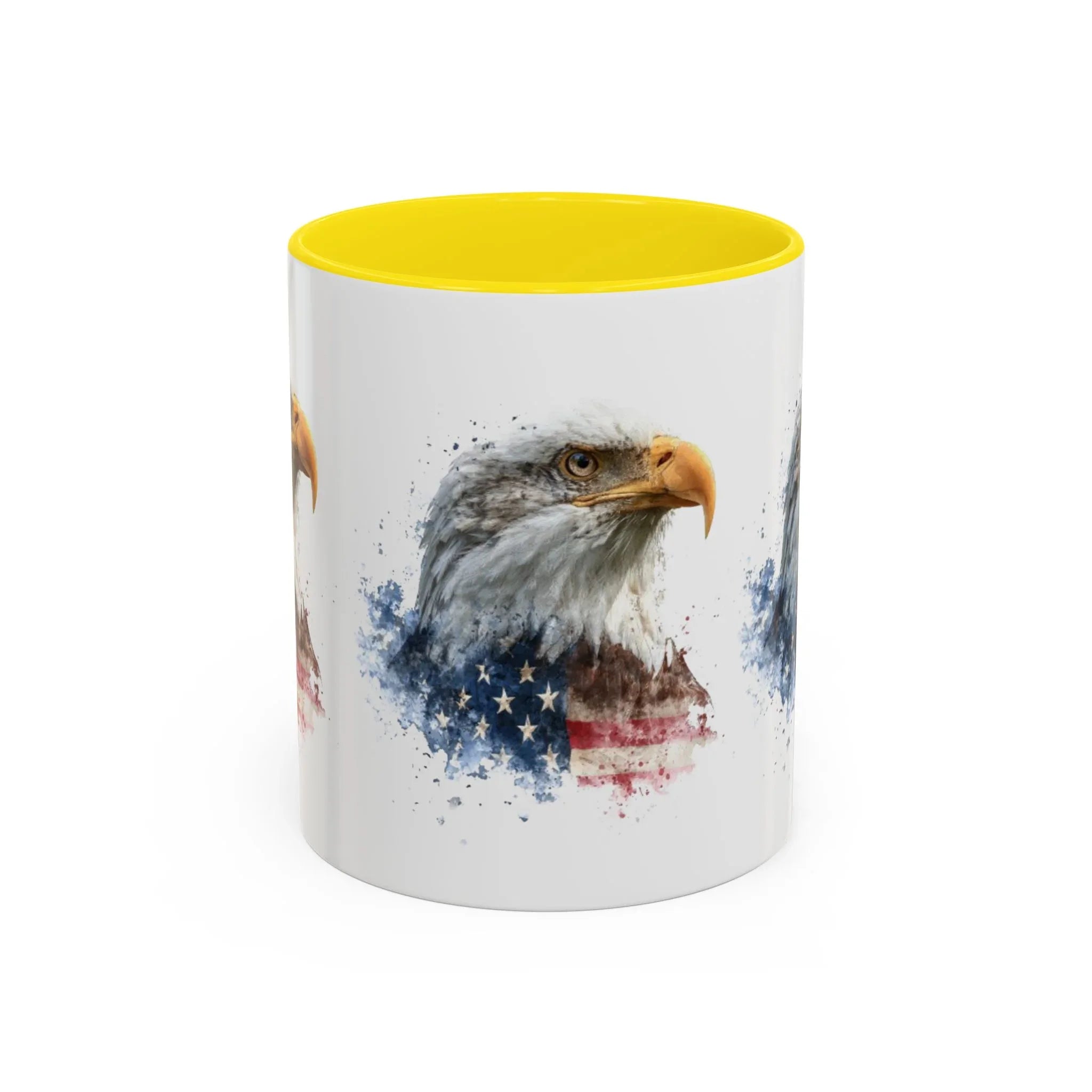 American Flag Bald Eagle Mug | Accent Coffee Mug - 250 USA Celebration