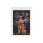 Official 250th Anniversary Patriotic Goldendoodle Garden Flag