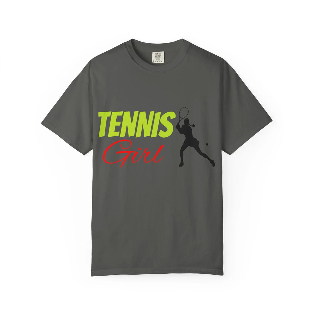 Tennis Girl T-shirt | Tennis Player Silhouette, Sporty Graphic Tee - 250 USA Celebration