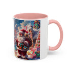 Festive Santa Accent Coffee Mug, Christmas Gift, Holiday Decor, Winter Wonderland, Hot Cocoa Mug, Seasonal Drinkware - 250 USA Celebration