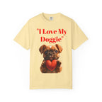 Cute French Bulldog Puppy Holding Red Heart T-shirt | Dog Lover Cartoon - 250 USA Celebration