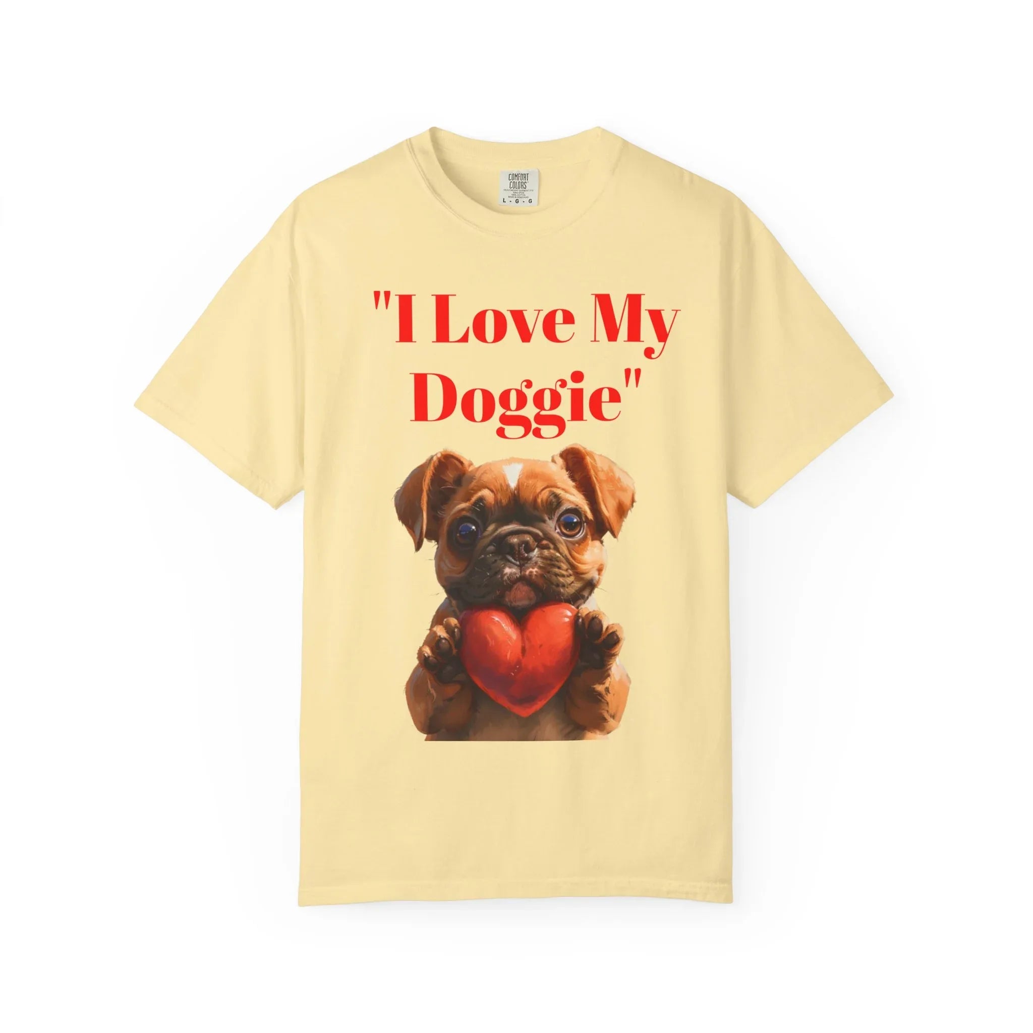 Cute French Bulldog Puppy Holding Red Heart T-shirt | Dog Lover Cartoon - 250 USA Celebration