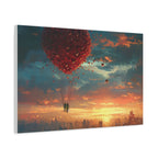 Romantic Canvas Wall Art, Love, Heart Balloon Art, Gift for Couples, Valentines Wall Decor, Valentine's Day Women's Merchandise, Valentines - 250 USA Celebration