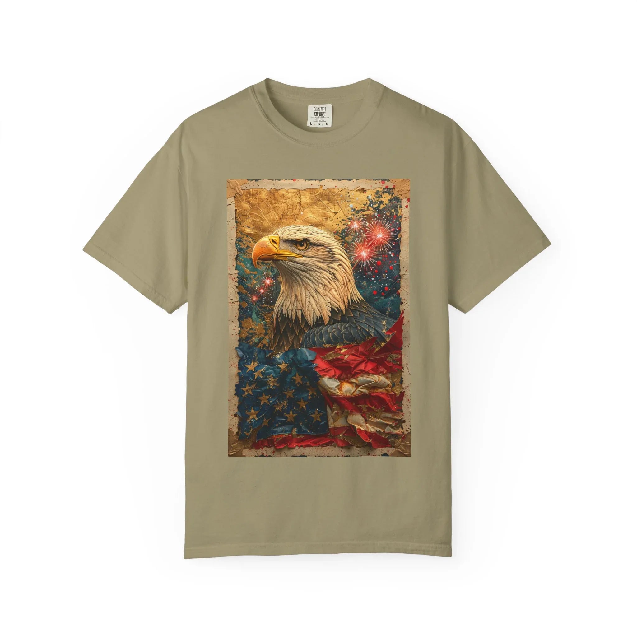 Bald Eagle with American Flag T-Shirt | Patriotic Vintage USA - 250 USA Celebration