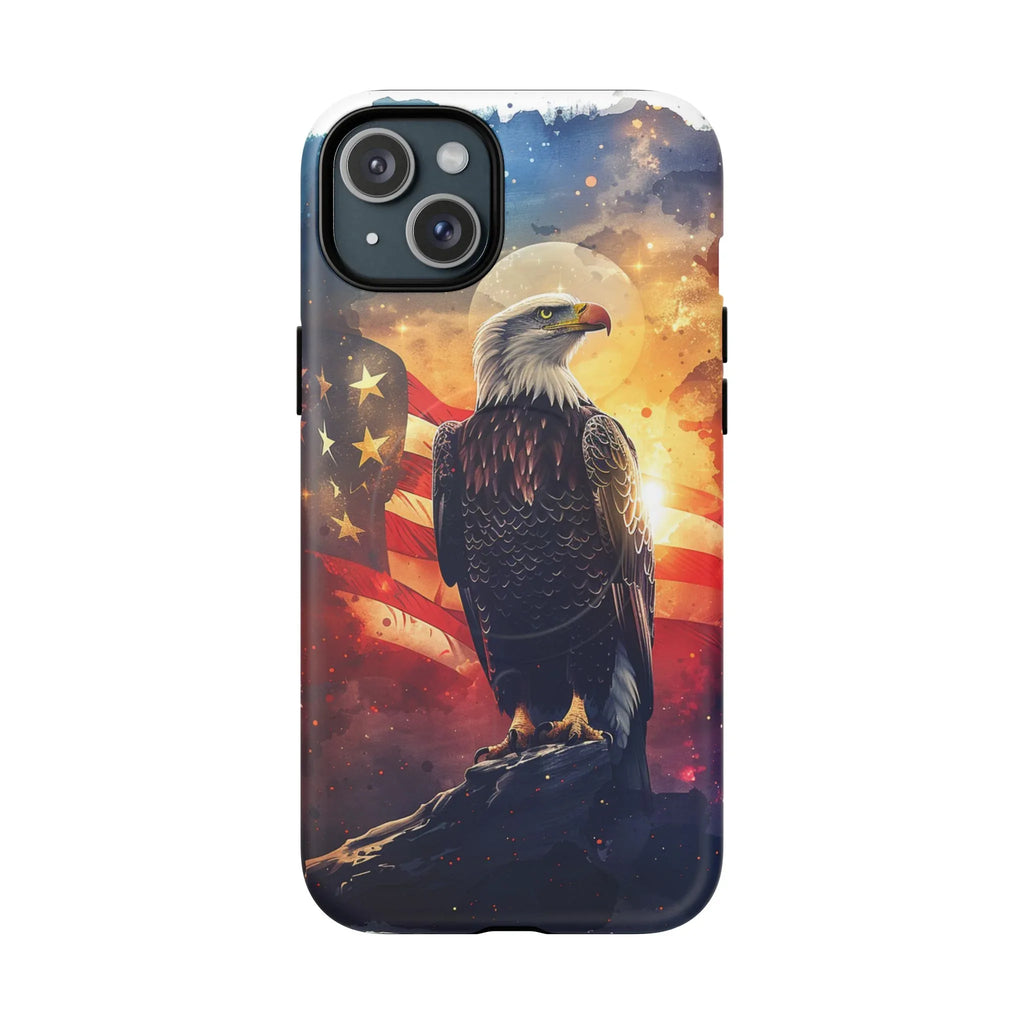 Patriotic Eagle Magnetic Phone Case, Tough Phone Covers, Americana Gifts, Unique Cell Phone Case, Fourth of July, Veterans Day - 250 USA Celebration