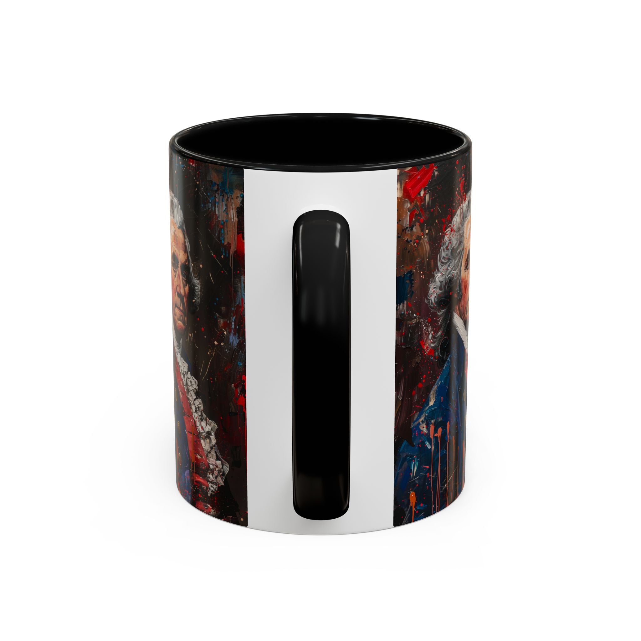 Historical Portrait Accent Mug — Patriotic Vintage-Style Coffee Cup