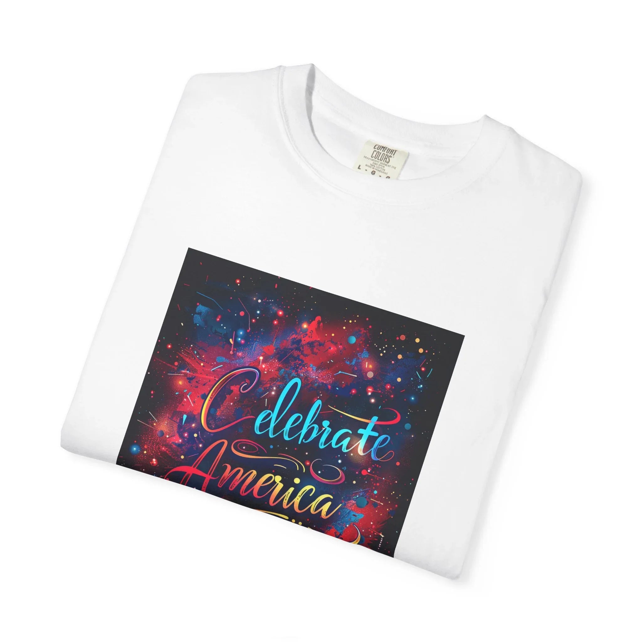Celebrate America 250 T-Shirt | Patriotic Fireworks Typography - 250 USA Celebration