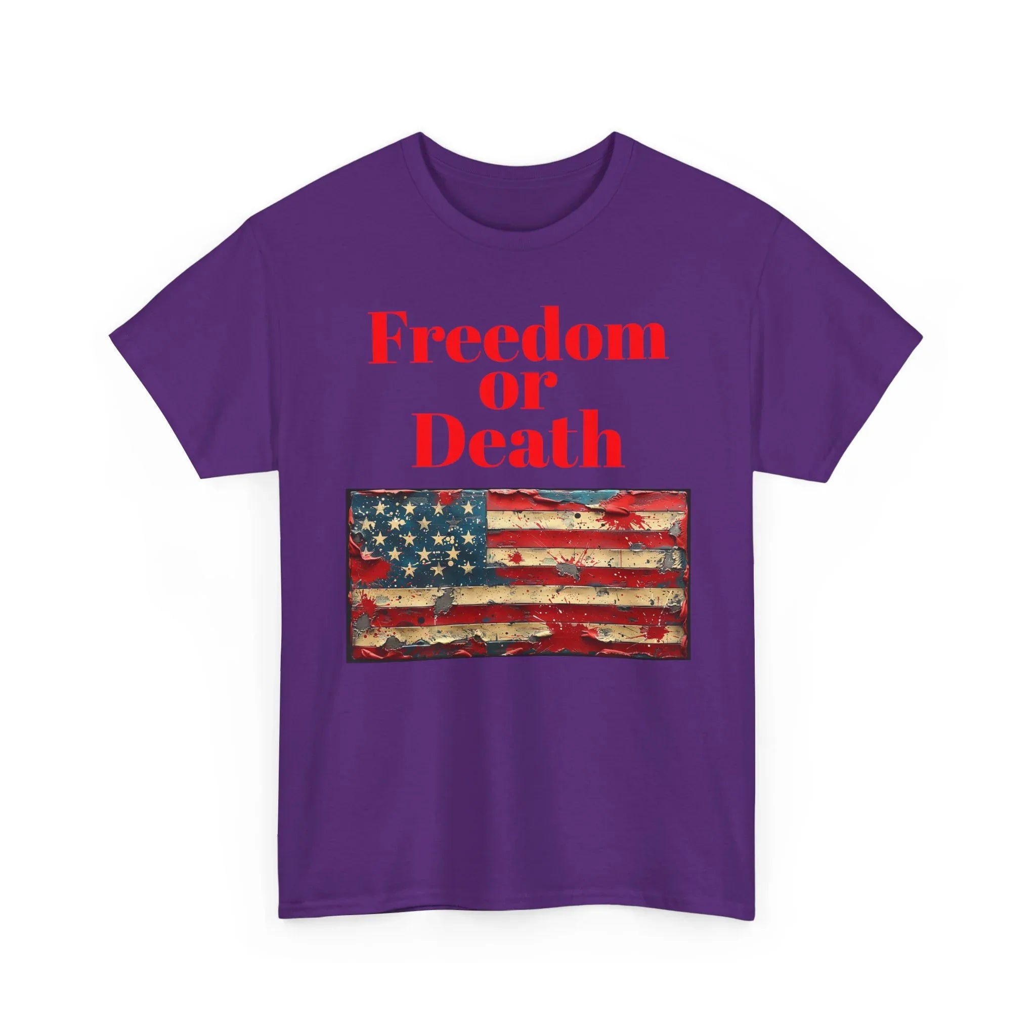 Freedom or Death American Flag T-Shirt | America First Vintage Flag Tee, Patriotic T-Shirt, America First, 250 America - 250 USA Celebration