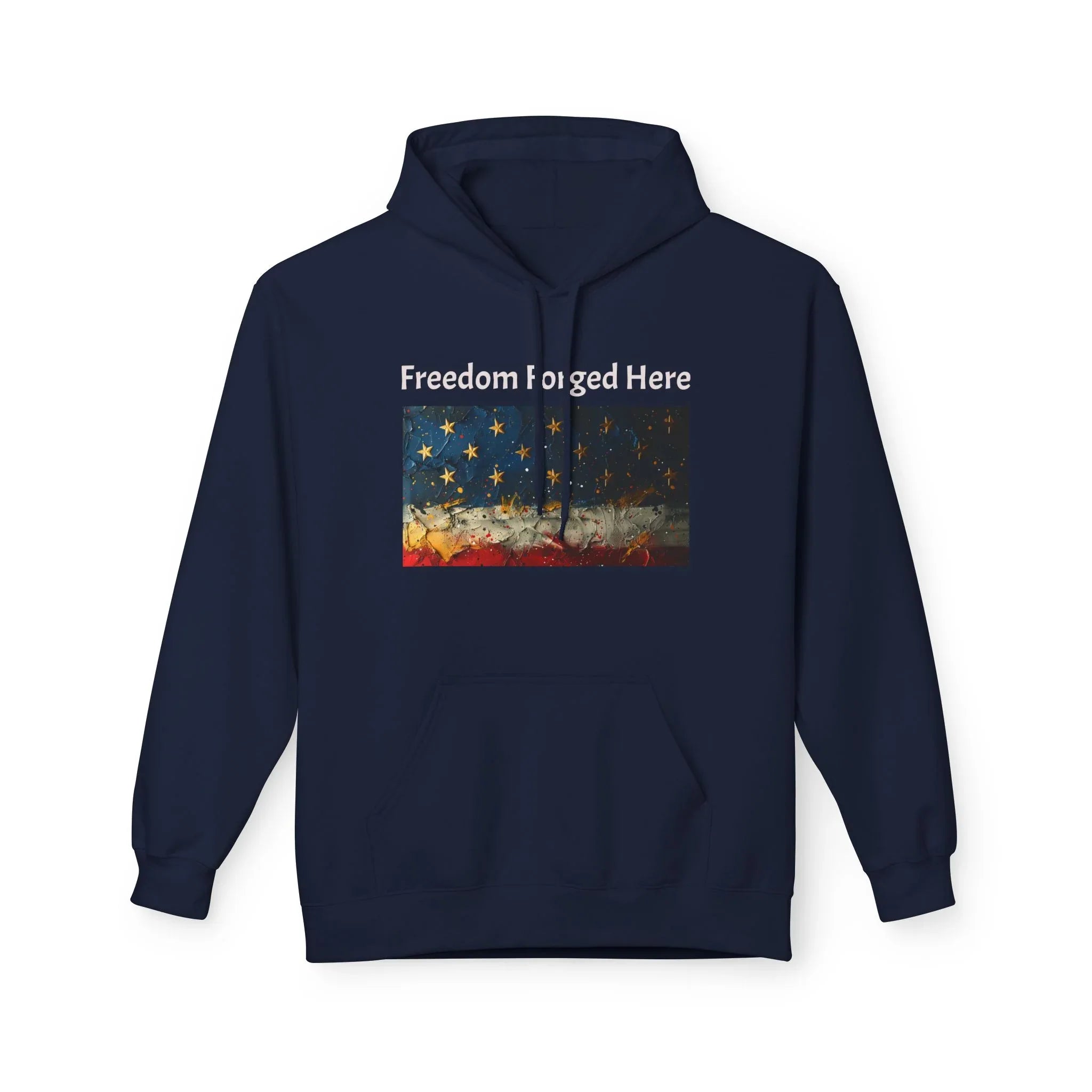 Freedom Forged Here American Flag Hoodie | Patriotic USA - 250 USA Celebration