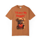 Cute French Bulldog Puppy Holding Red Heart T-shirt | Dog Lover Cartoon - 250 USA Celebration