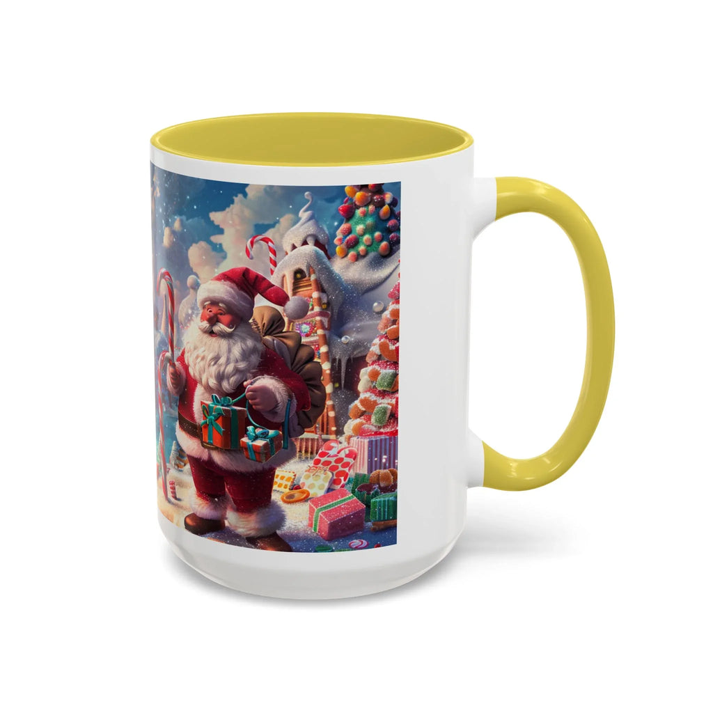 Festive Santa in Candy Wonderland mug | Holiday Christmas ceramic mug - 250 USA Celebration