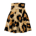 Coastal Leopard Print Skater Skirt — Women’s High-Waisted Flared Mini