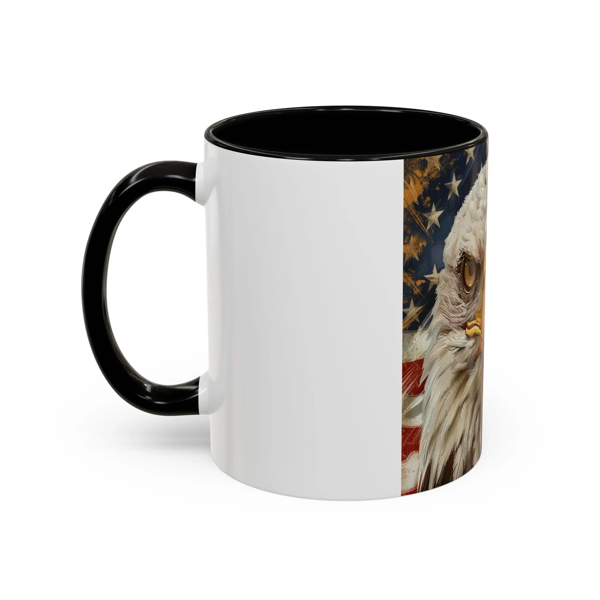 Colorful Mugs (11oz, 15oz) Majestic bald eagle head Patriotic coffee cup, America 250 Celebration coffee cup - 250 USA Celebration